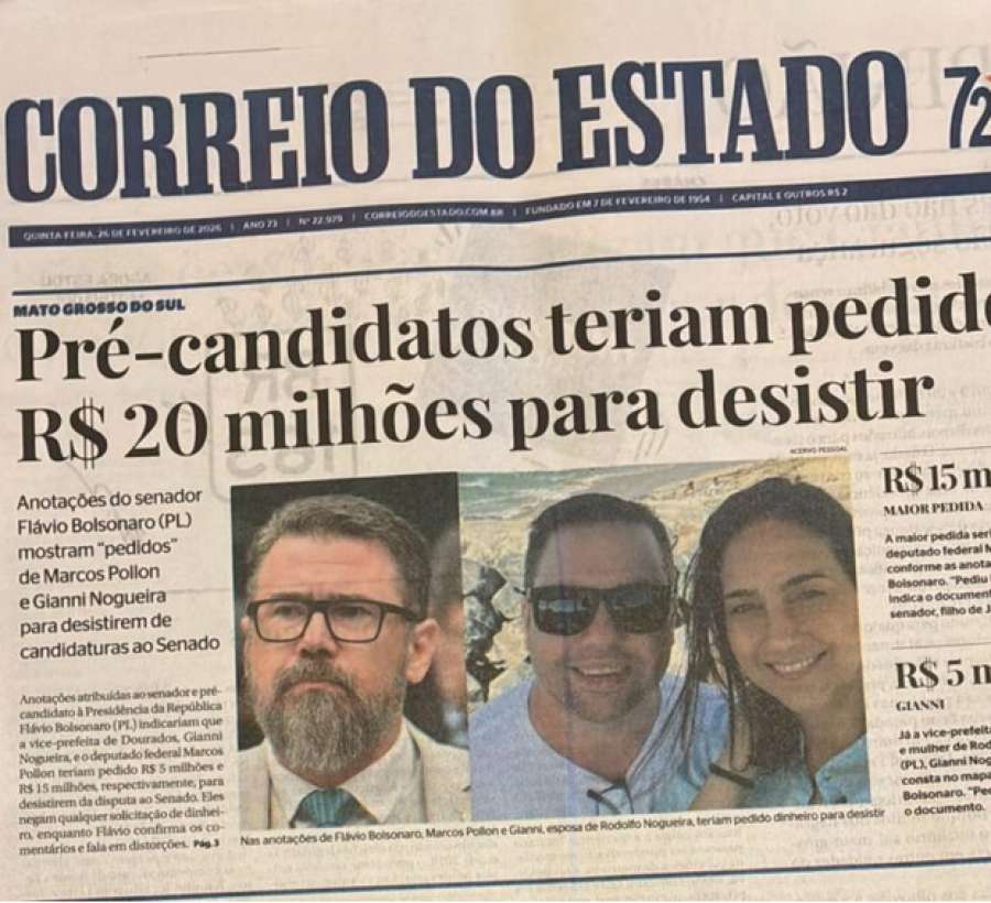 Suposto ‘balcão de negócios’ do PL: imprensa repercute denúncias que envolvem douradenses